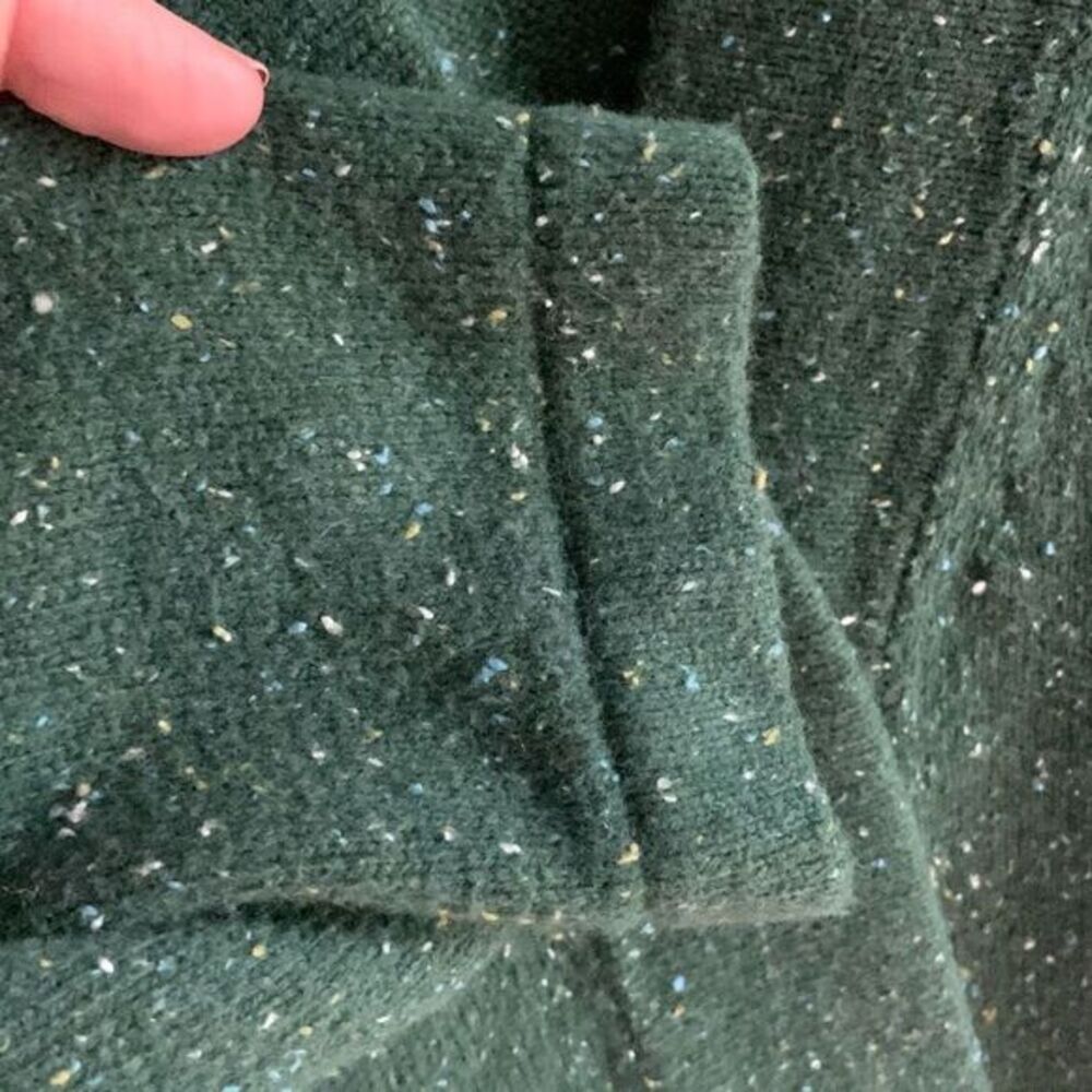 J. JILL Green Speckled Angora Blend Button Cardigan Sweater Size Medium - Picture 5 of 11